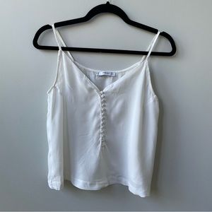 MANGO strap top in white, size M